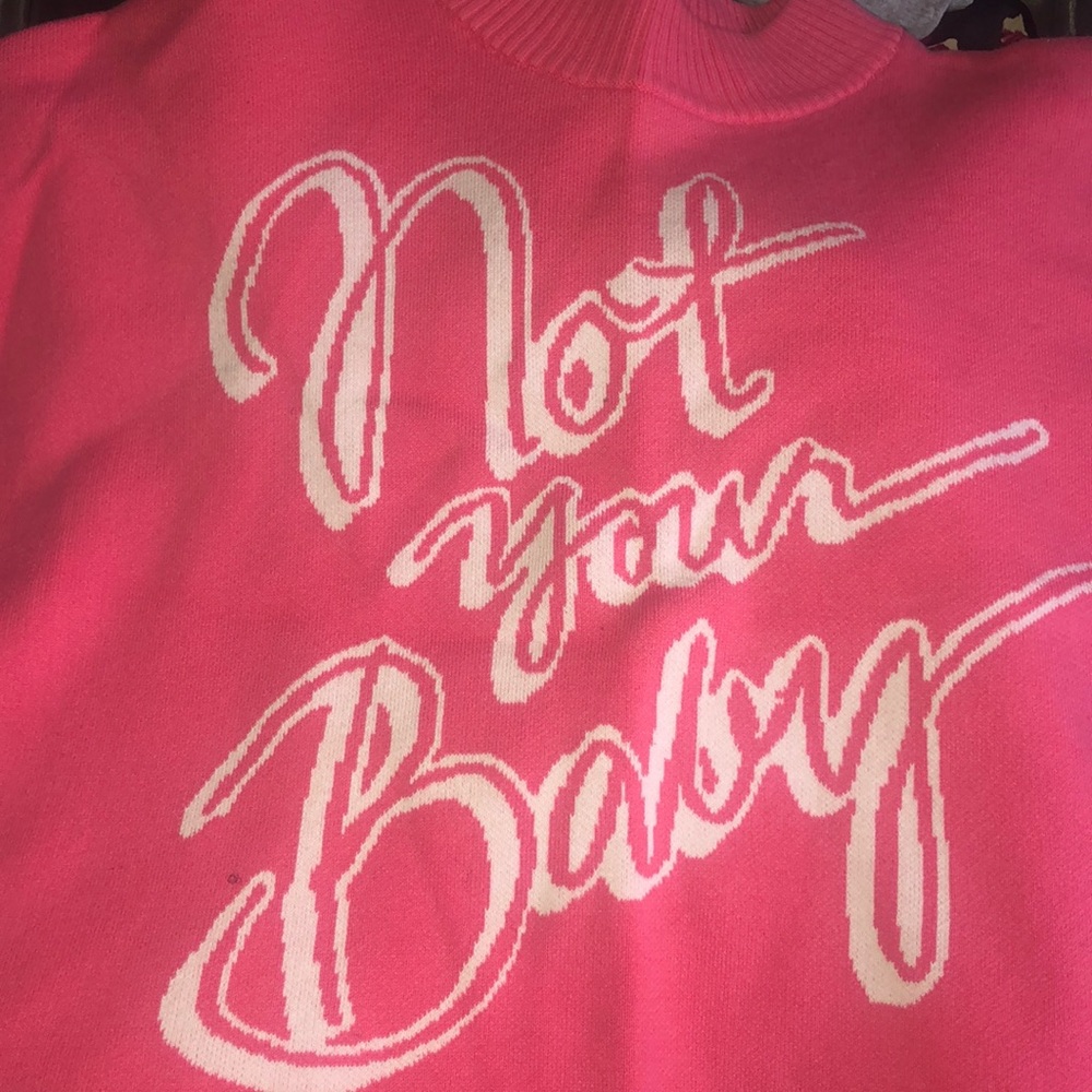 Pink crop top turtle neck